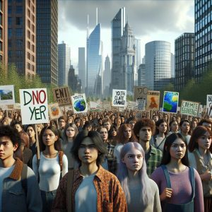 Youth climate change protest