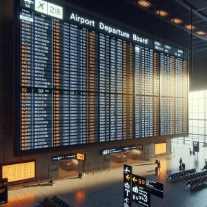 Airport departure board concept