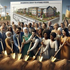 Groundbreaking ceremony for affordable housing