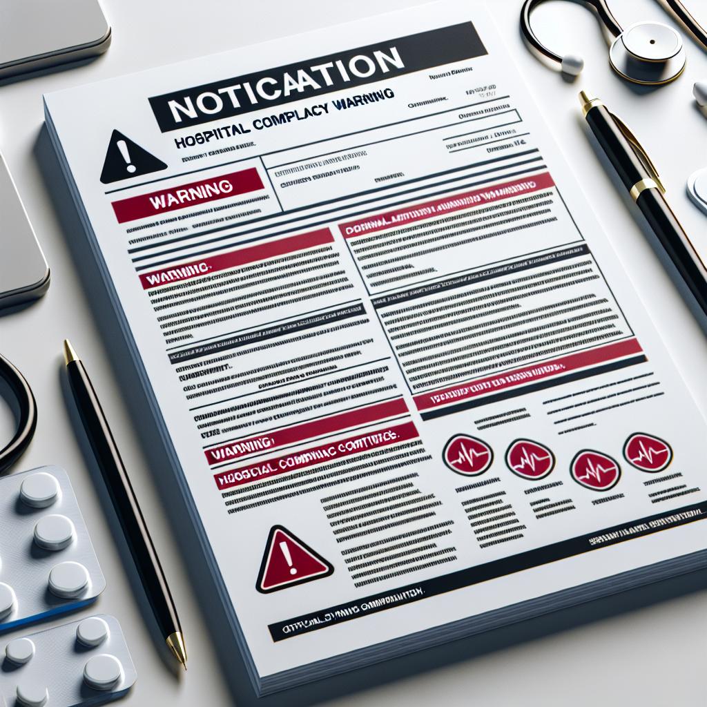 Hospital Compliance Warning Notification