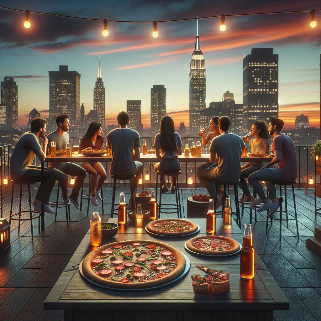 Rooftop pizza vibes