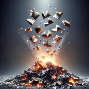 Book burning reversal concept