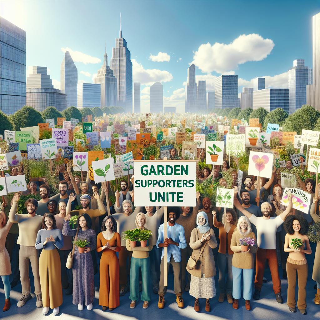 Garden supporters unite protest