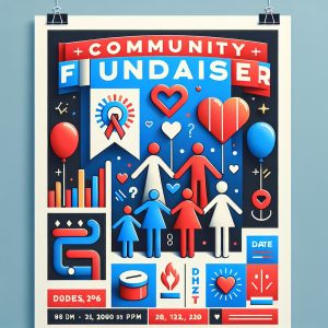 Community fundraiser event poster.