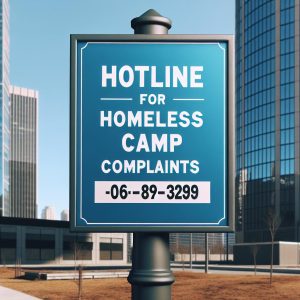 Homeless camp complaint hotline