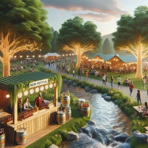 Nature-themed beer festival concept.