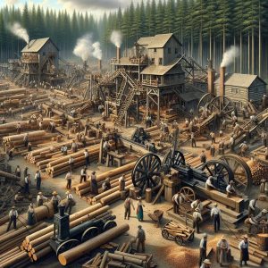 Historic sawmill operation image