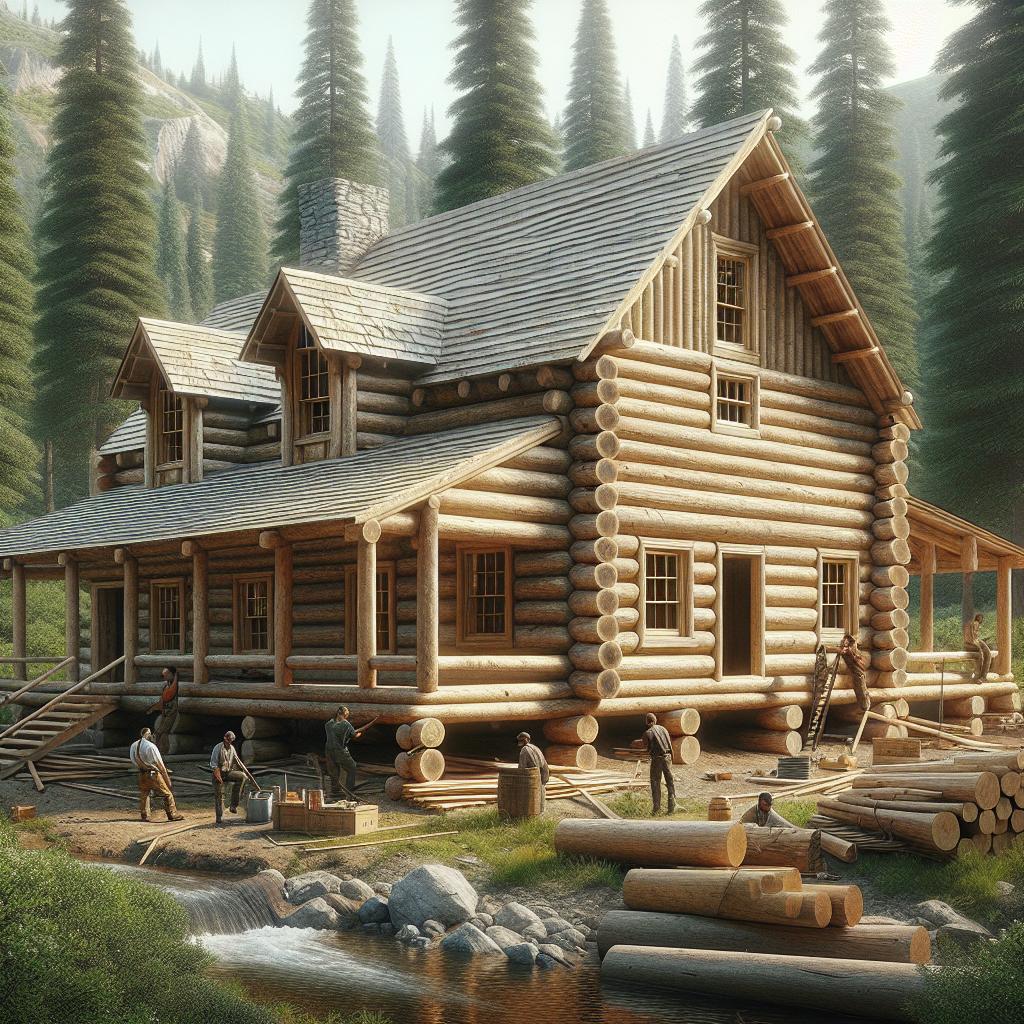 Historic cabin renovation concept.