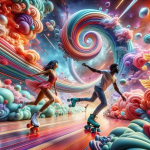 Imagination-inspired roller skating.