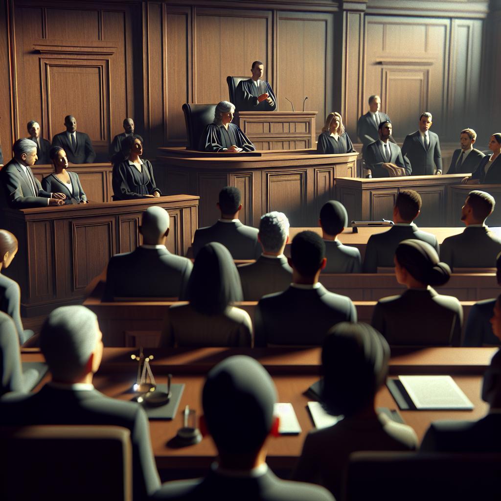 Courtroom Sentencing Scene