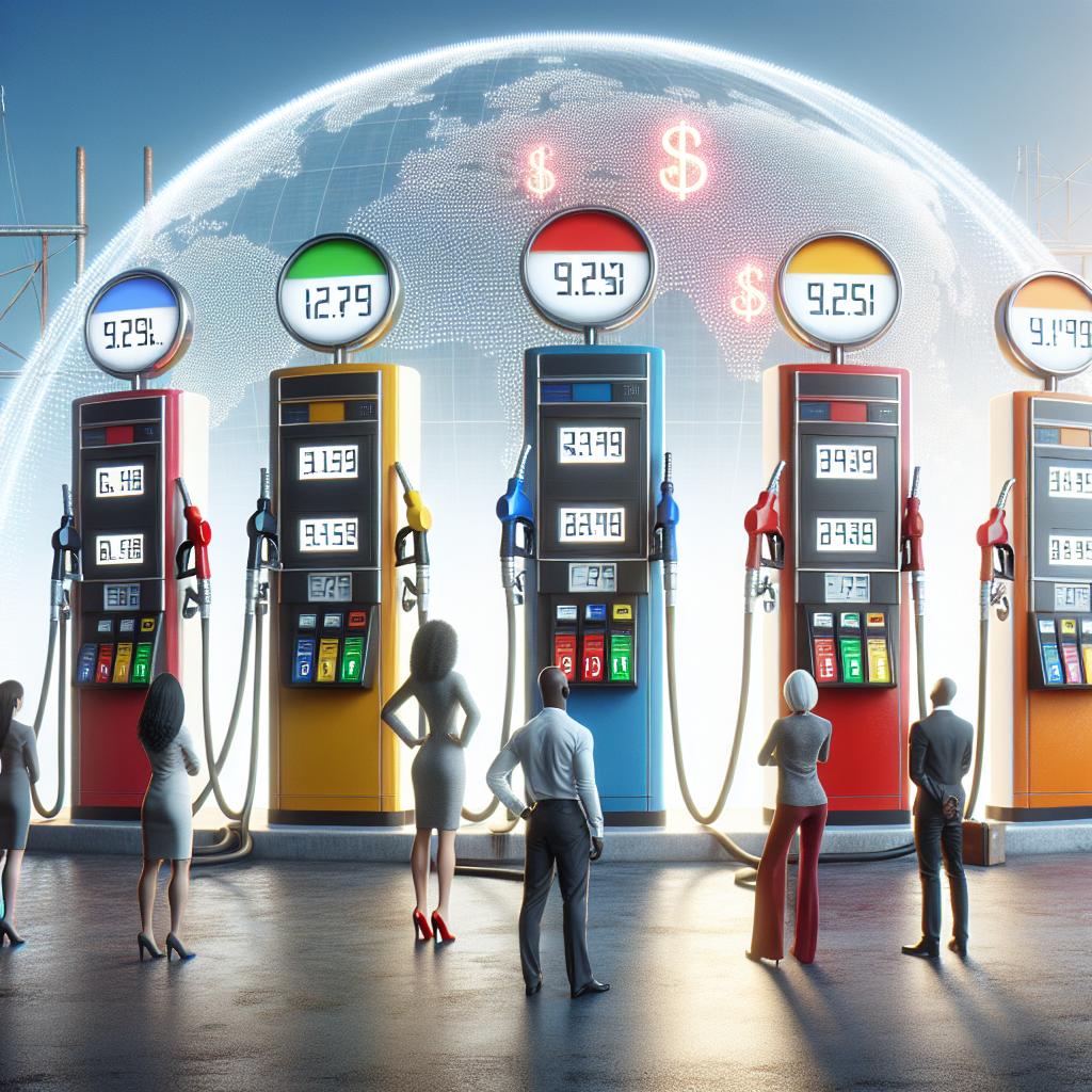 Gas price comparison concept