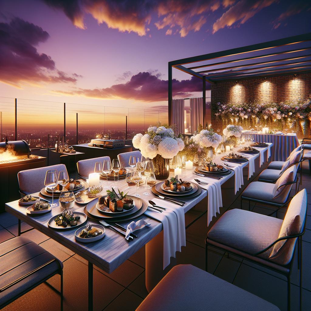 Gourmet rooftop dining scene