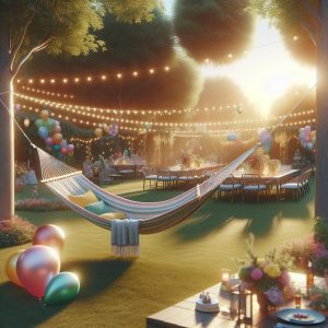 Outdoor hammock celebration concept.