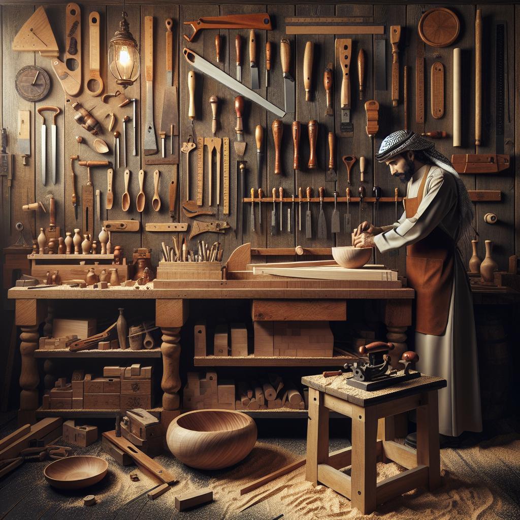 Artisan woodworking studio concept