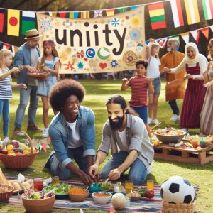 Community unity celebration concept