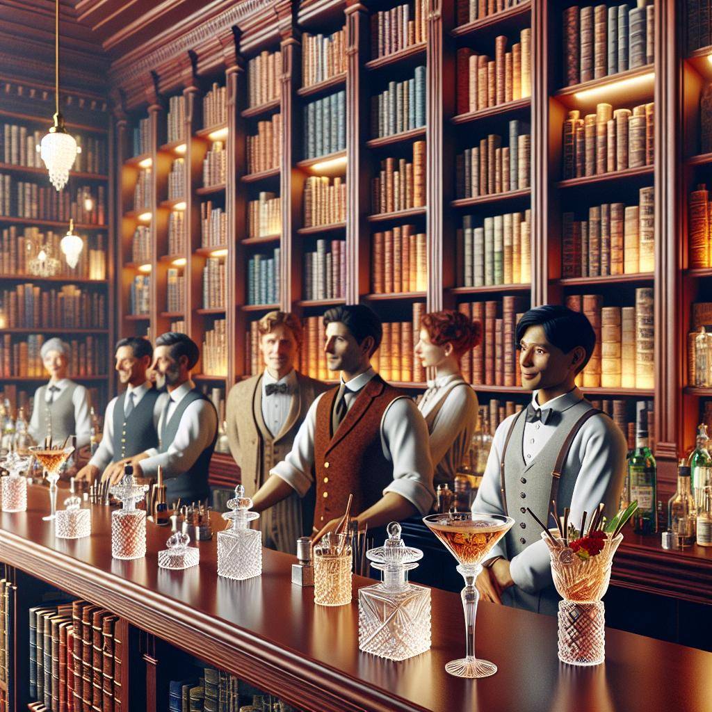 Book-themed cocktail bar concept