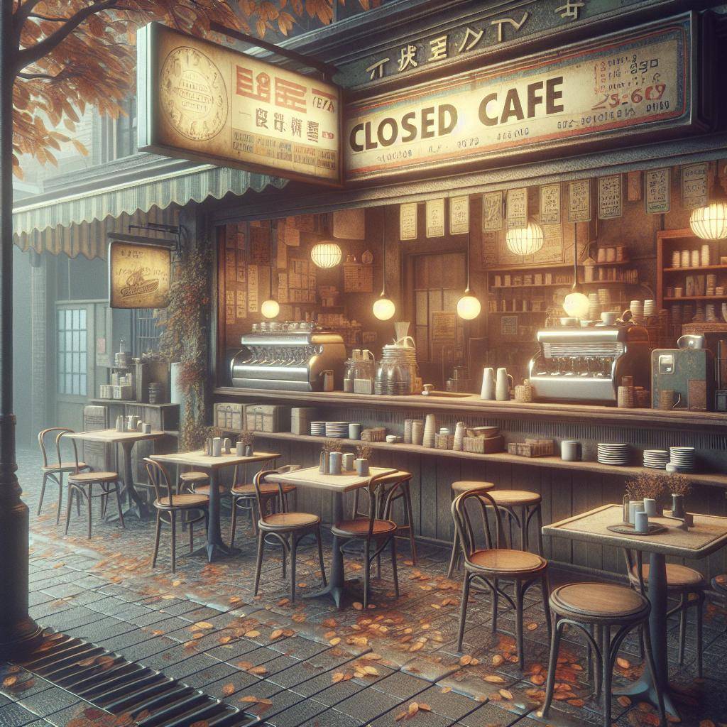 Cafe closure nostalgia illustration
