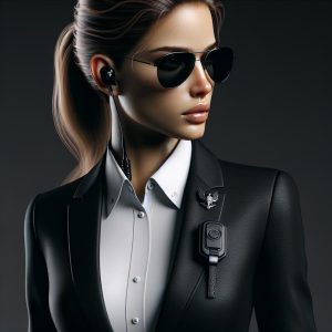 Female Secret Service agent.