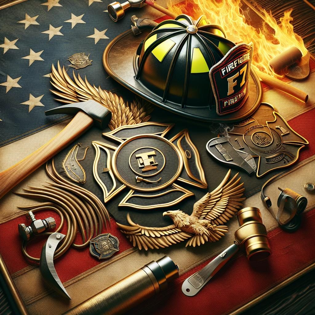 Firefighter memorial tribute concept.