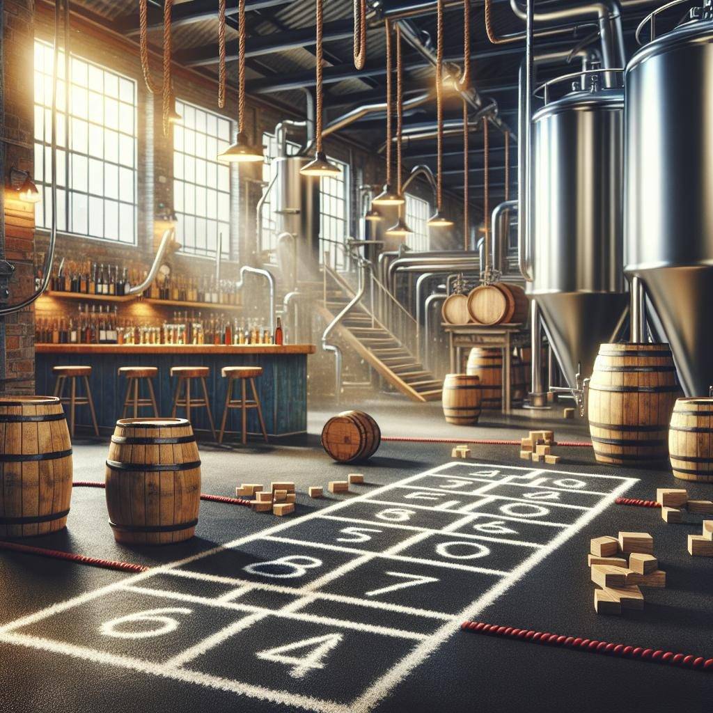 Brewery hopscotch game.