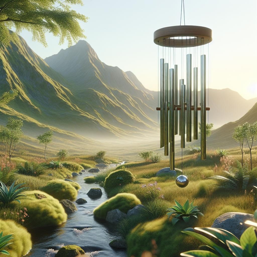 Musical chime serenity landscape