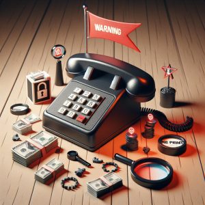 Phone scam awareness concept