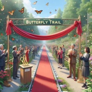 Butterfly trail ribbon cutting.