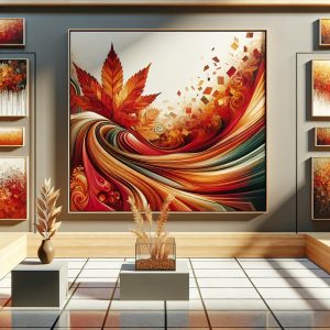 Abstract autumn art showcase.