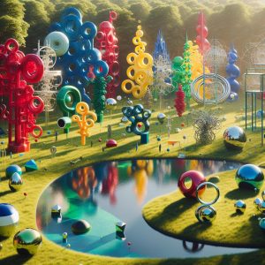 Colorful art installations