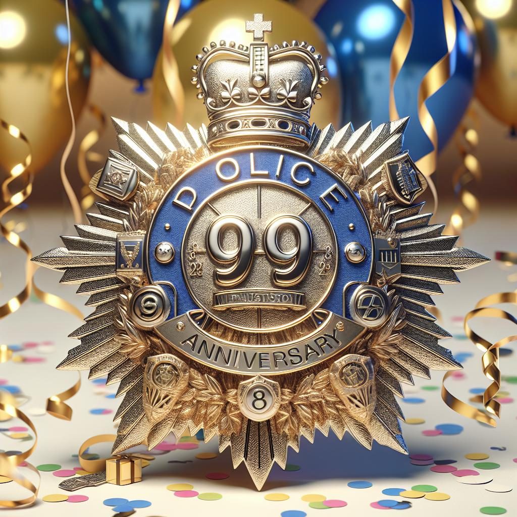 Police badge anniversary celebration