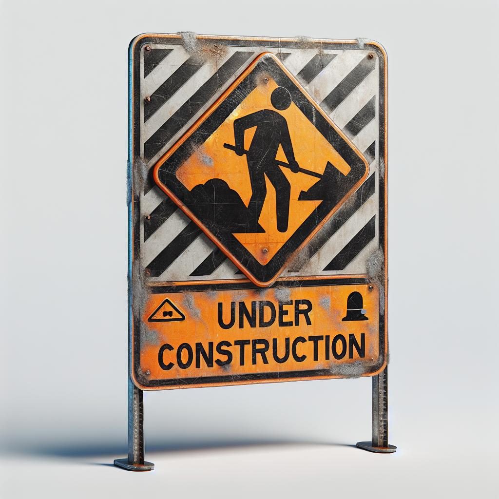 Road construction sign