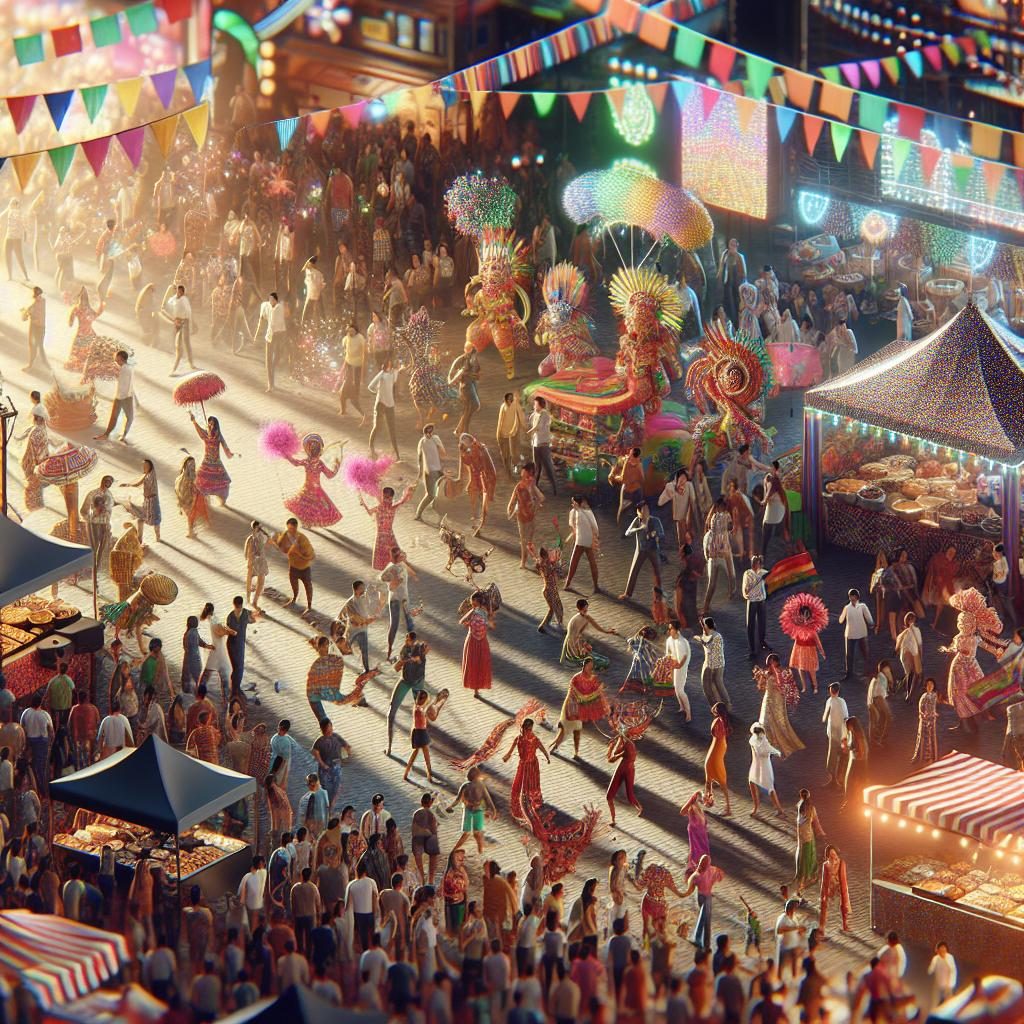 Vibrant Festival Atmosphere