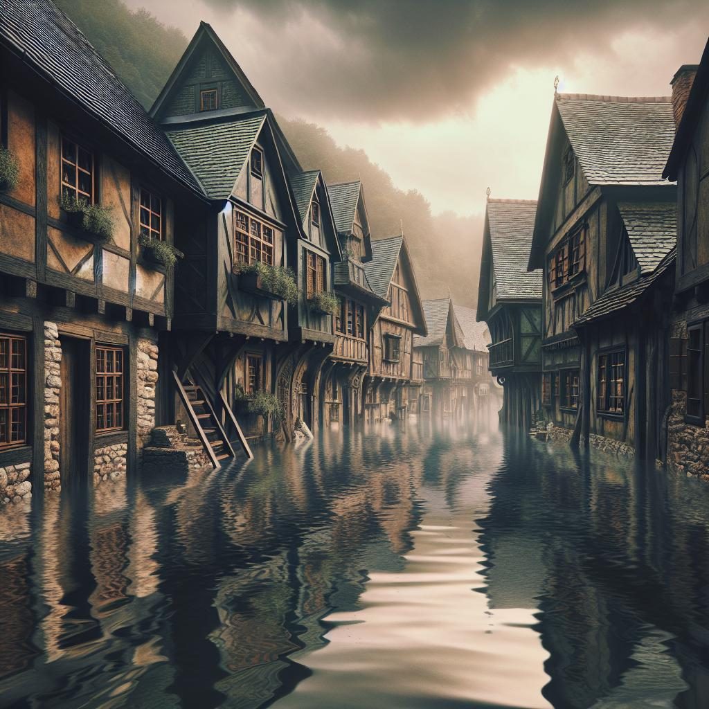 Flooded Historic Village