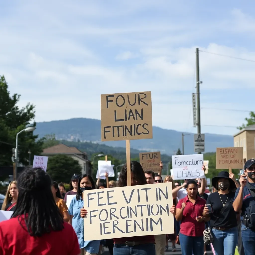 Protesters Demand Eviction Moratorium in Asheville Amid Hurricane Recovery Efforts