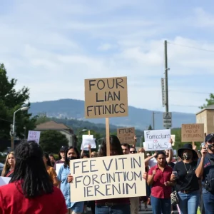 Protesters Demand Eviction Moratorium in Asheville Amid Hurricane Recovery Efforts