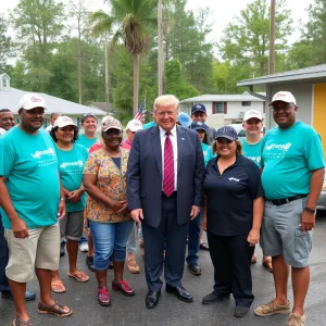 Swannanoa Community Unites Amid Recovery Efforts Following Tropical Storm Helene as Former President Trump Visits