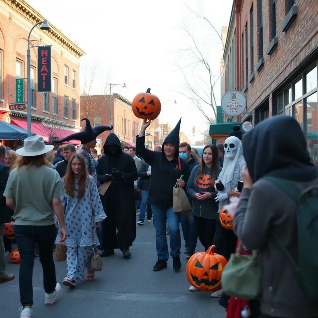 Asheville Community Unites for Halloween Block Party Supporting Local Businesses