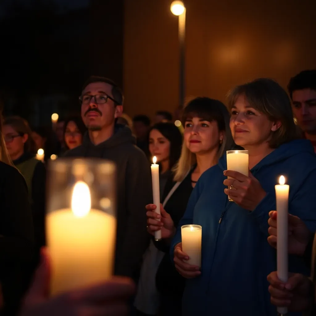 Asheville Residents Unite for Healing at Candlelight Vigil Following Tropical Storm Helene