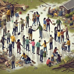 Community unity after storm