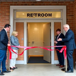 Asheville Unveils New 24-Hour Public Restroom with Ribbon Cutting Ceremony