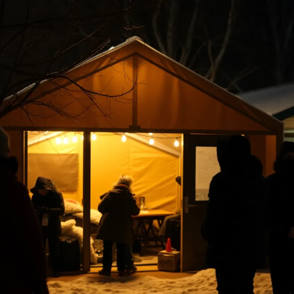 Emergency overflow shelters in Asheville during Code Purple