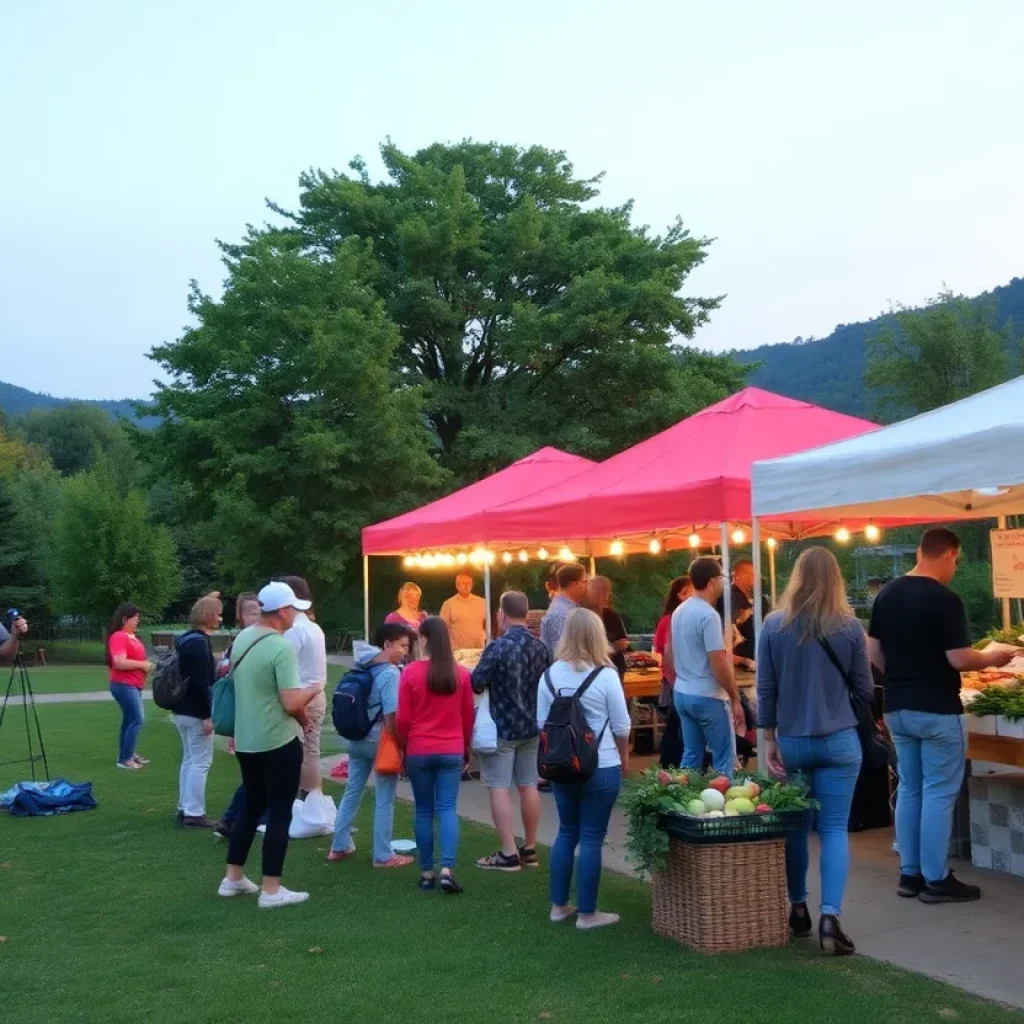 Community members participating in outdoor activities in Asheville parks