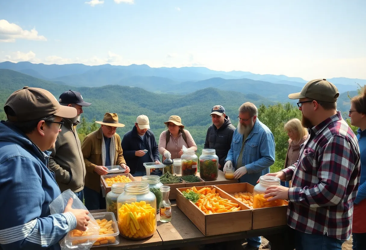 Community gathering of doomsday preppers in Asheville