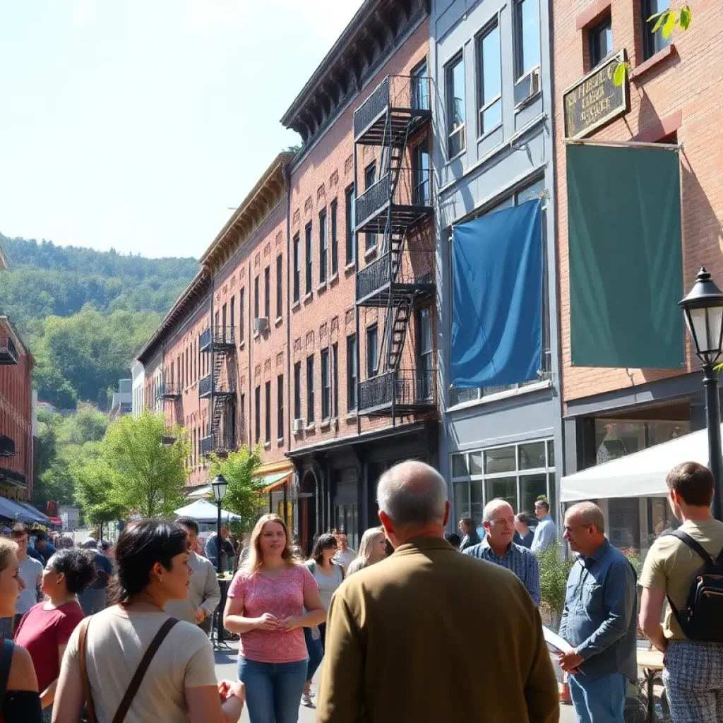 Community members gathered in Asheville discussing city council matters