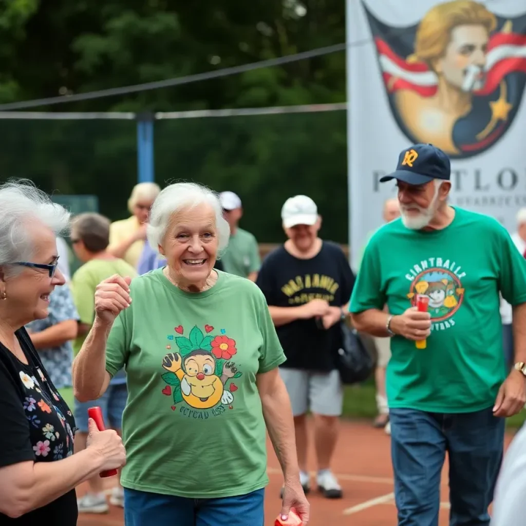 Seniors participating in sports and arts activities in Asheville