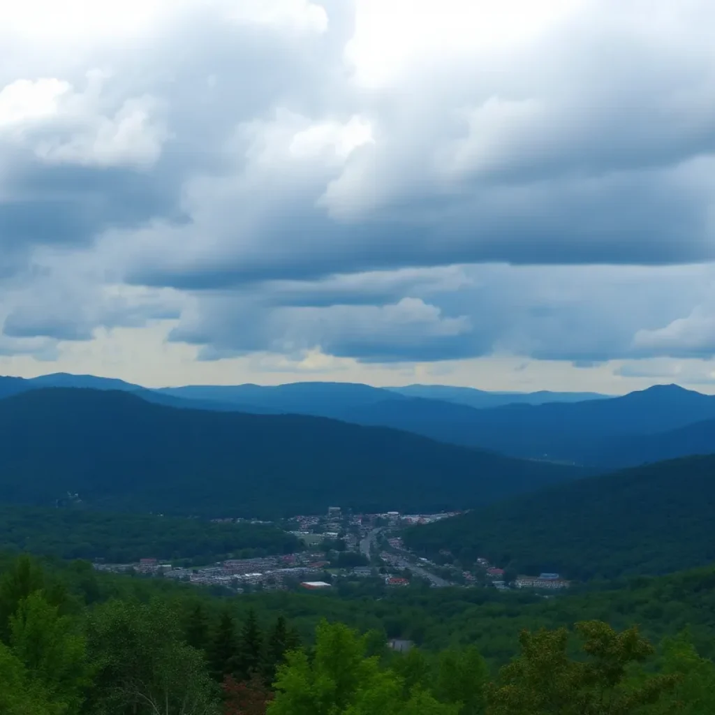 View of the Blue Ridge Mountains from Asheville, symbolizing uncertainty in environmental research.