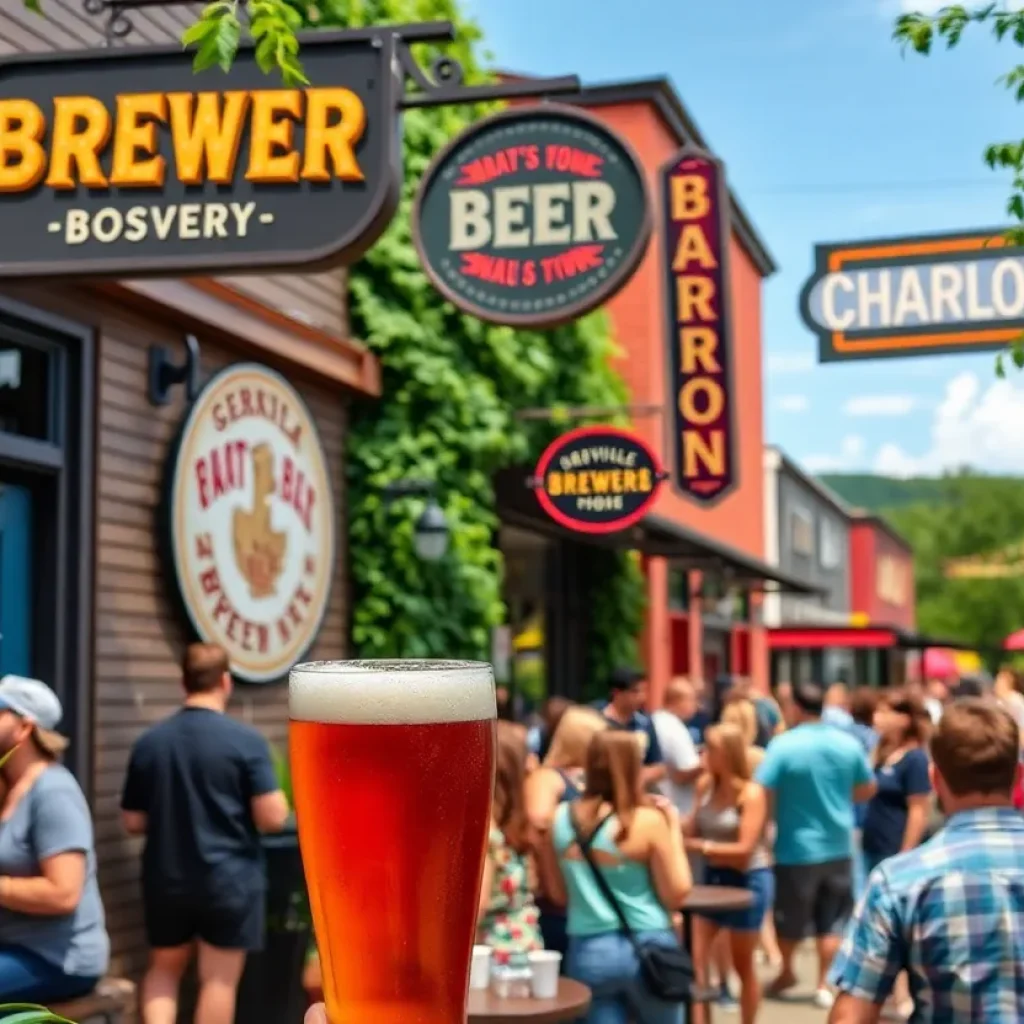 People enjoying craft beer in Asheville and Charlotte