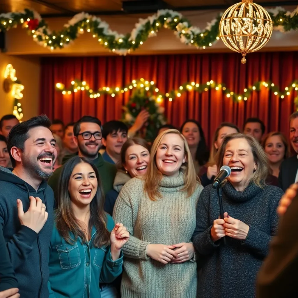 Audience enjoying a comedy show in Asheville