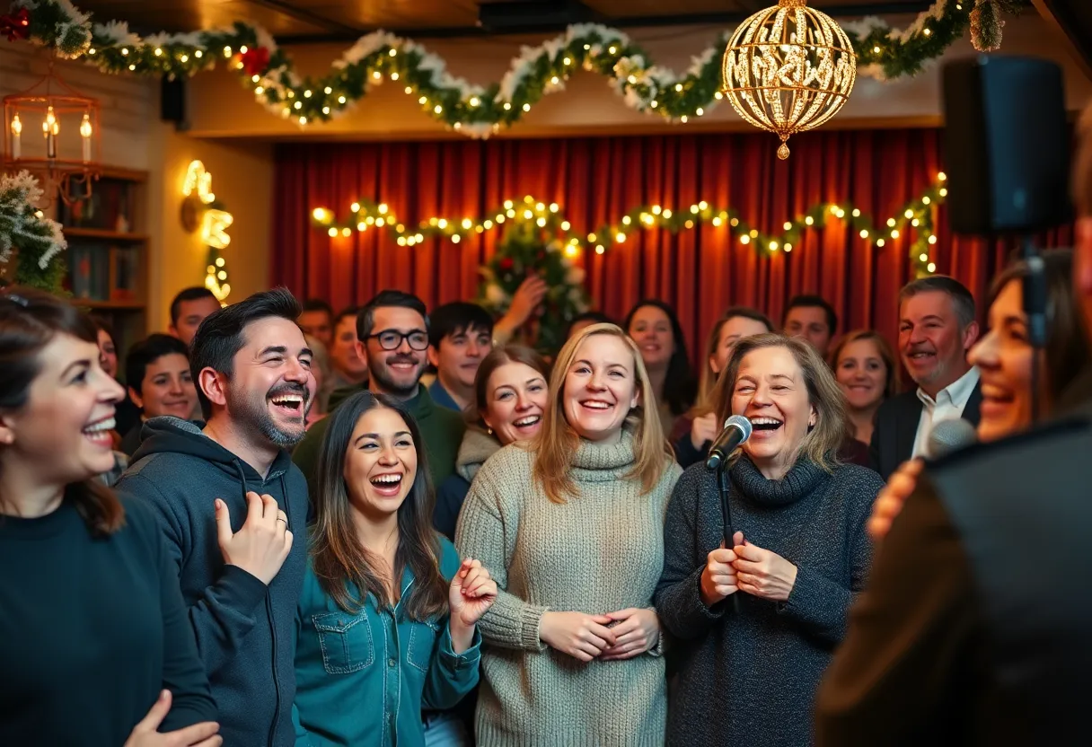 Audience enjoying a comedy show in Asheville