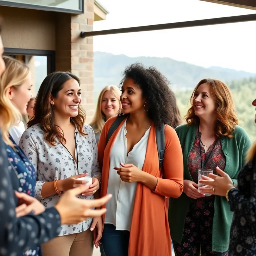 Diverse women networking in Asheville